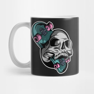 skateboard skull Mug